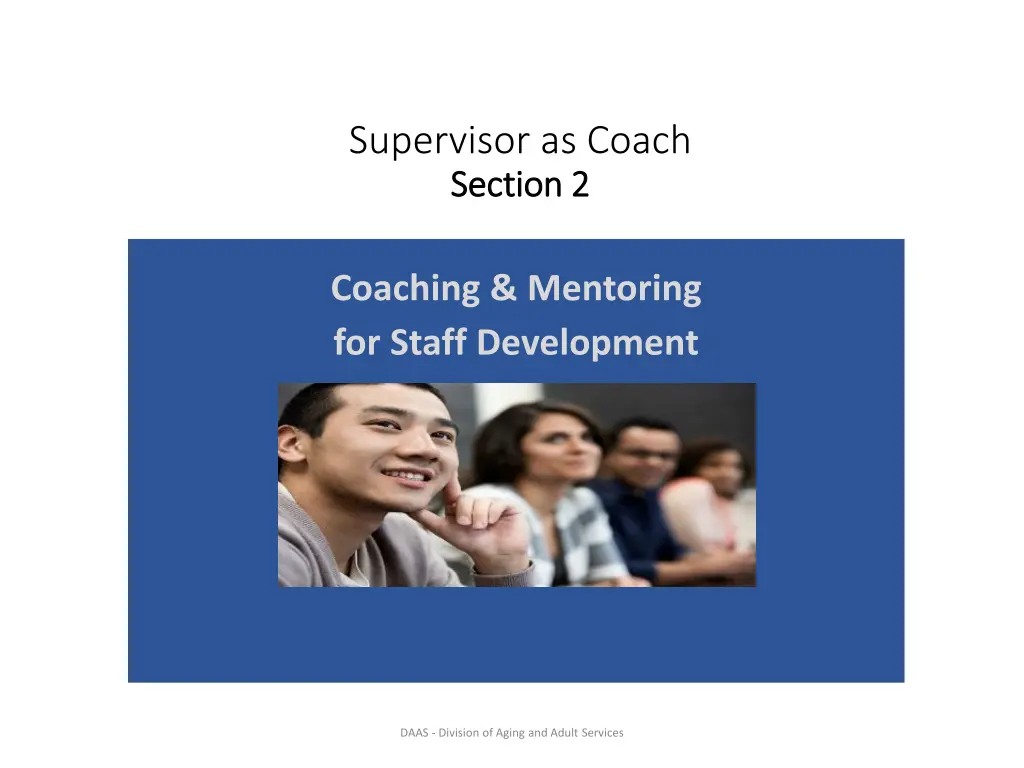 supervisor as coach section 2 section 2