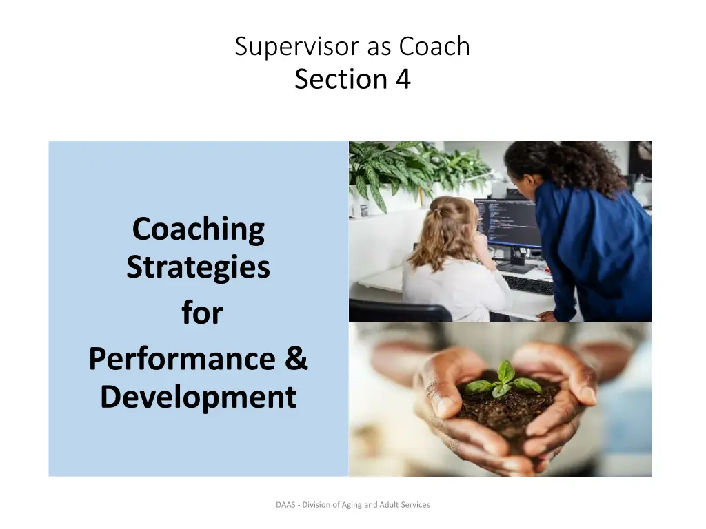 supervisor as coach section 4