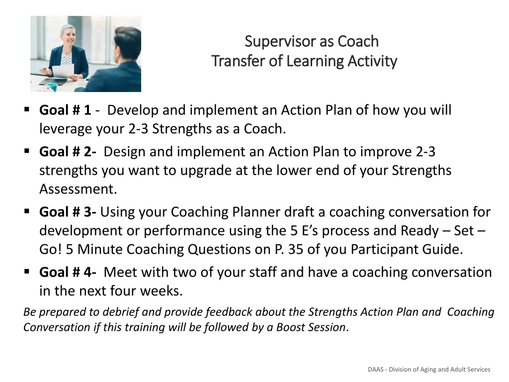 supervisor as coach supervisor as coach transfer