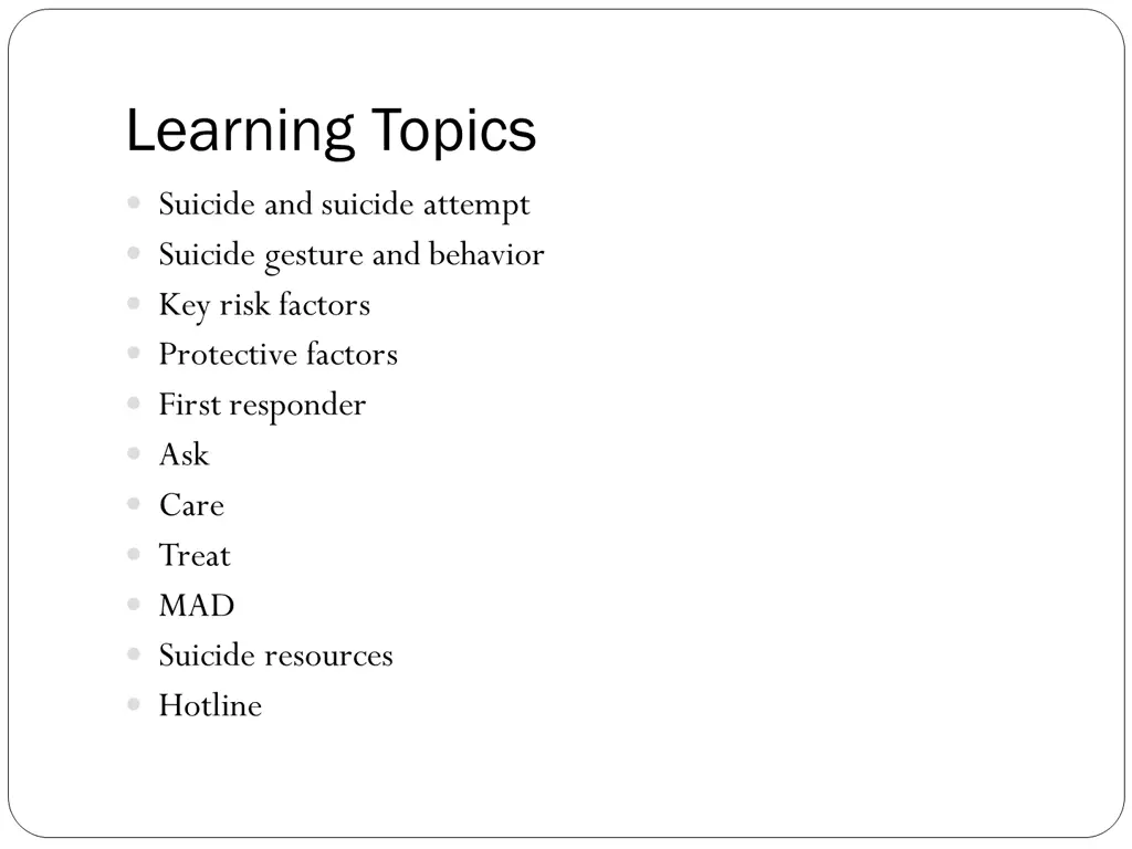 learning topics