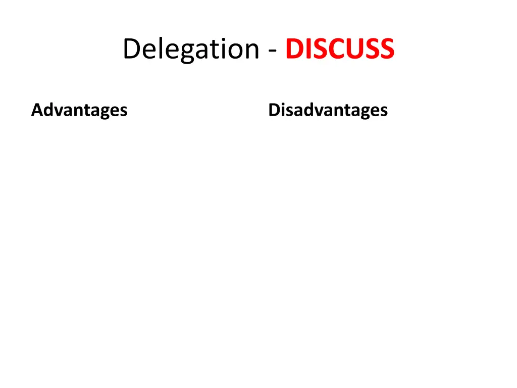 delegation discuss