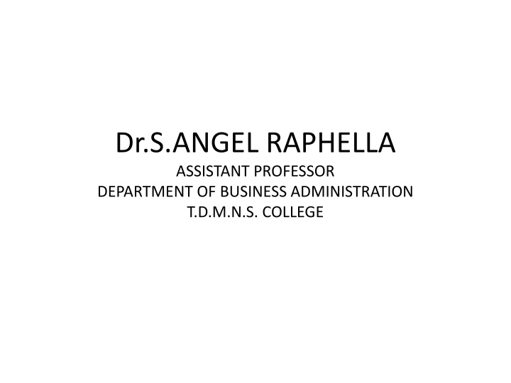 dr s angel raphella assistant professor