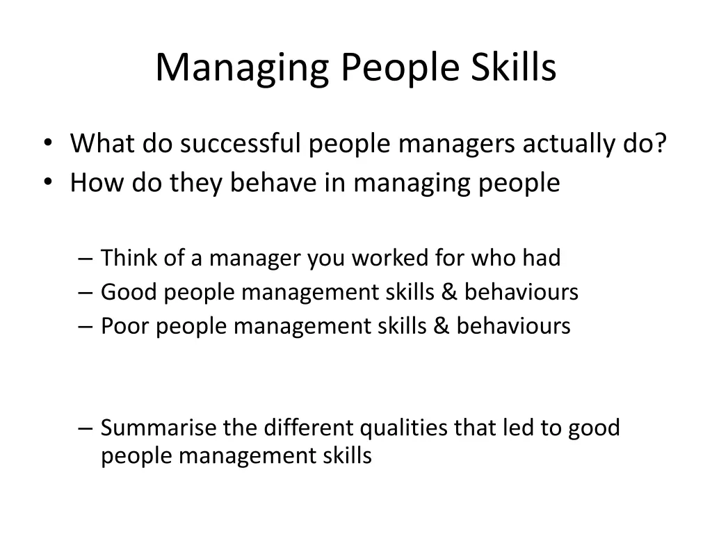 managing people skills