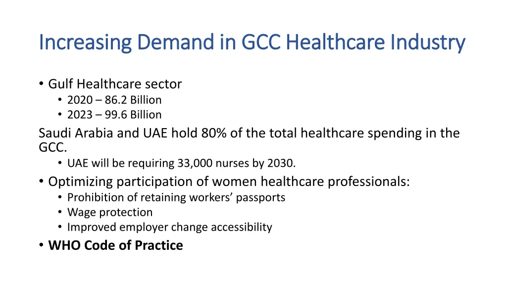 increasing demand in gcc healthcare industry