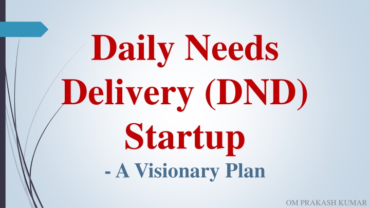 daily needs delivery dnd startup a visionary plan