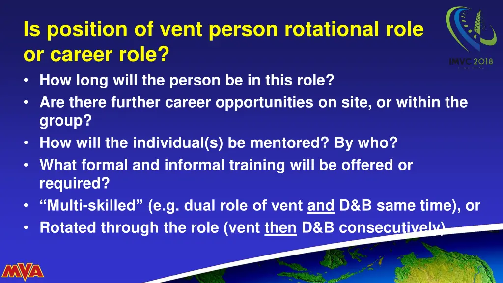 is position of vent person rotational role