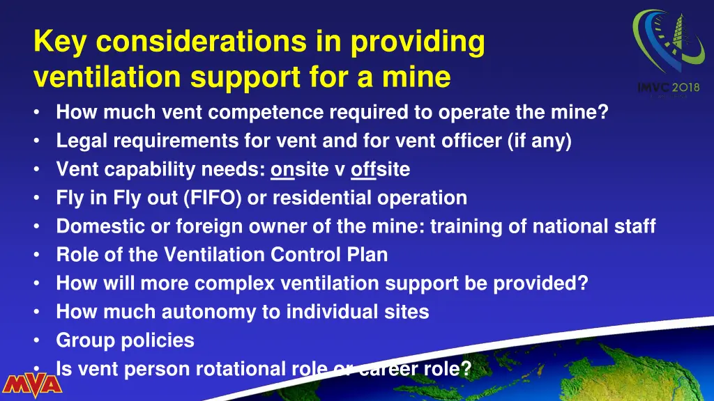 key considerations in providing ventilation