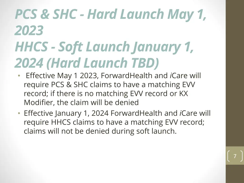 pcs shc hard launch may 1 2023 hhcs soft launch