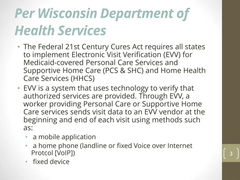 per wisconsin department of health services