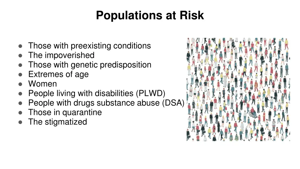 populations at risk