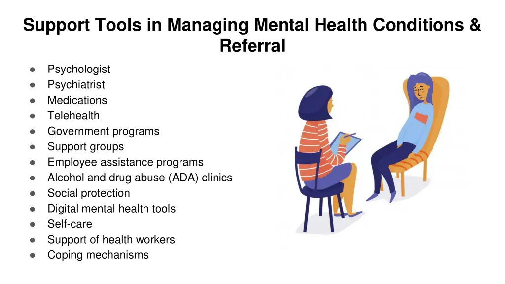 support tools in managing mental health