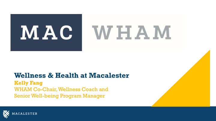 wellness health at macalester kelly fang wham