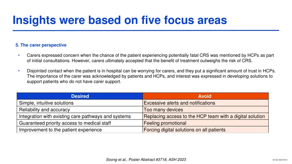 insights were based on five focus areas 2