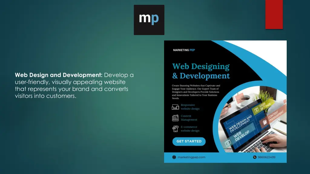 web design and development develop a user