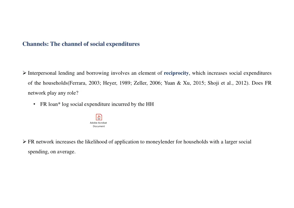 channels the channel of social expenditures