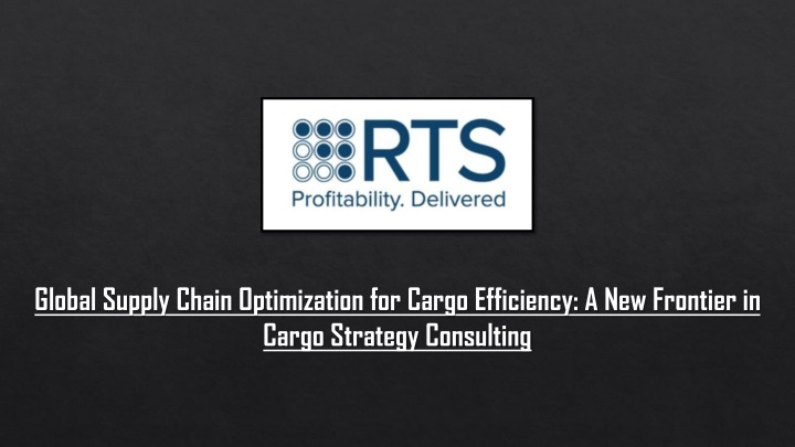 global supply chain optimization for cargo