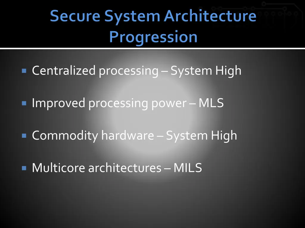 centralized processing system high