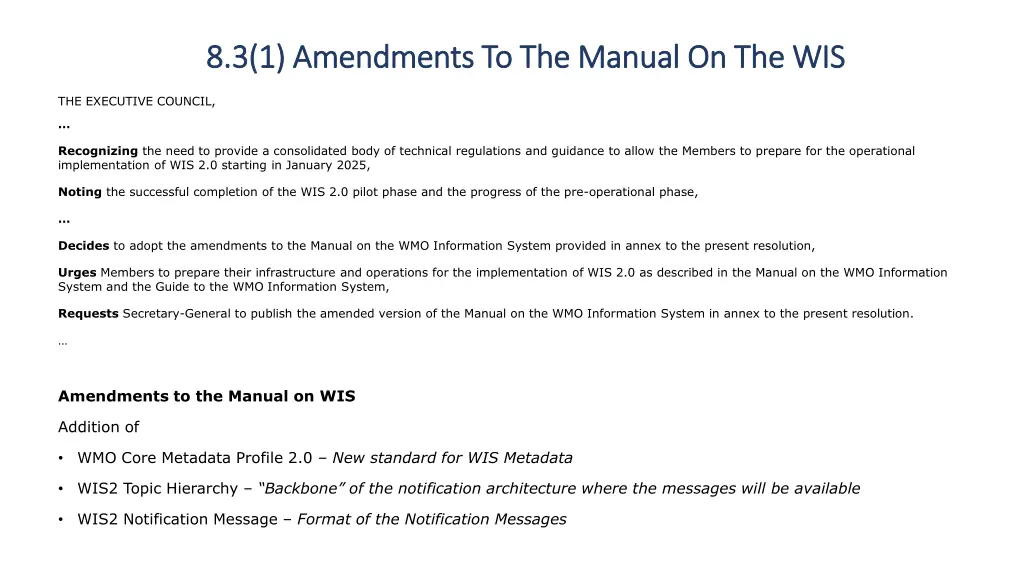 8 3 1 amendments to the manual 2