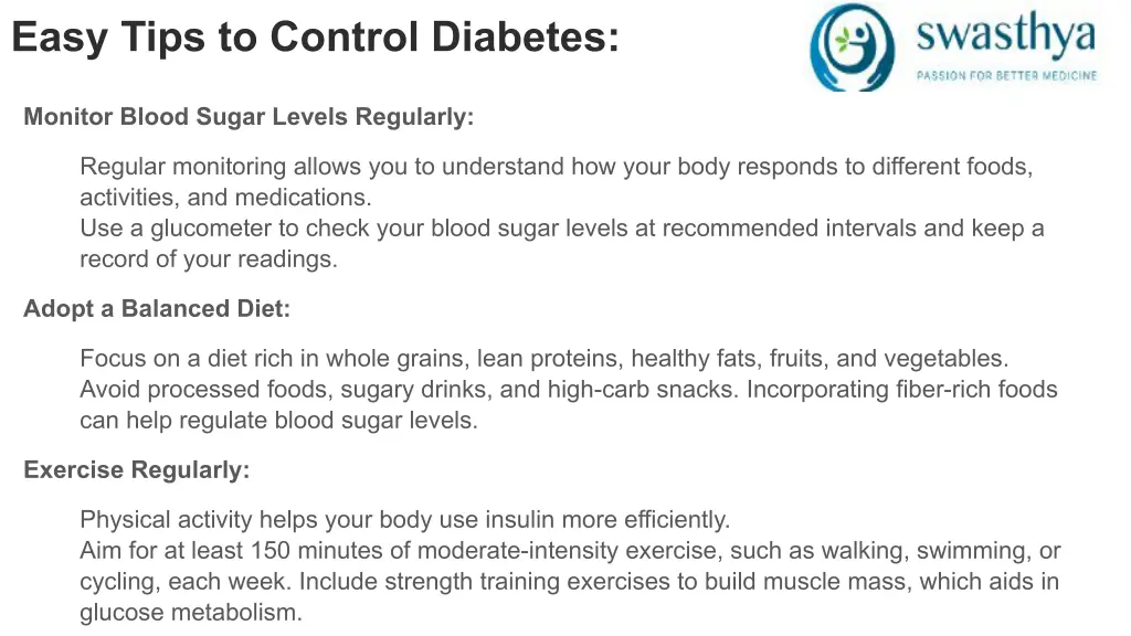 easy tips to control diabetes 1