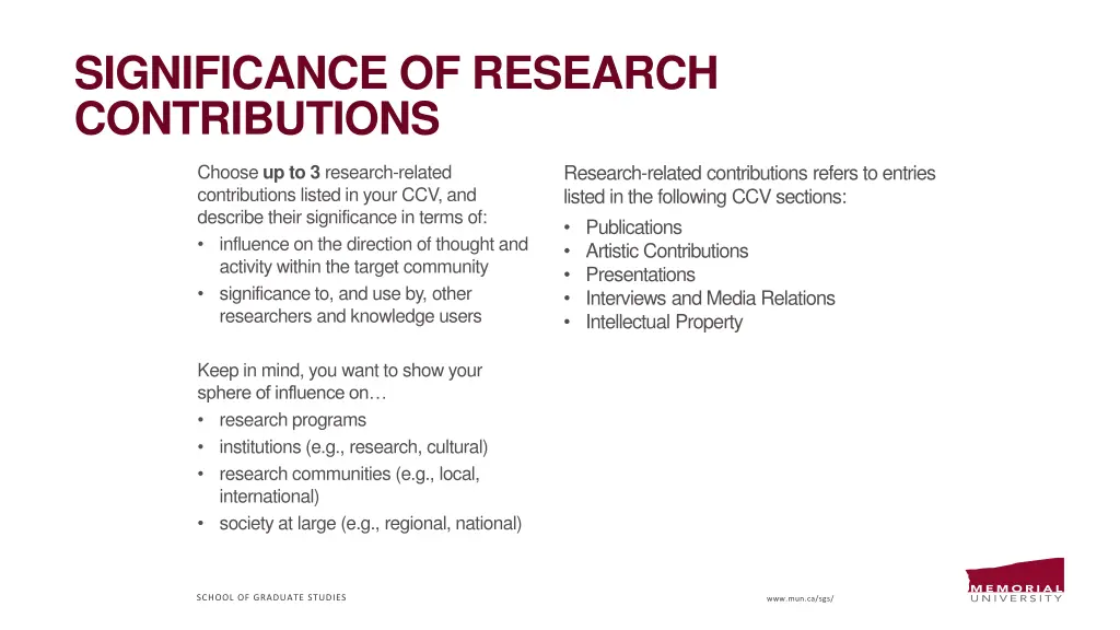 significance of research contributions