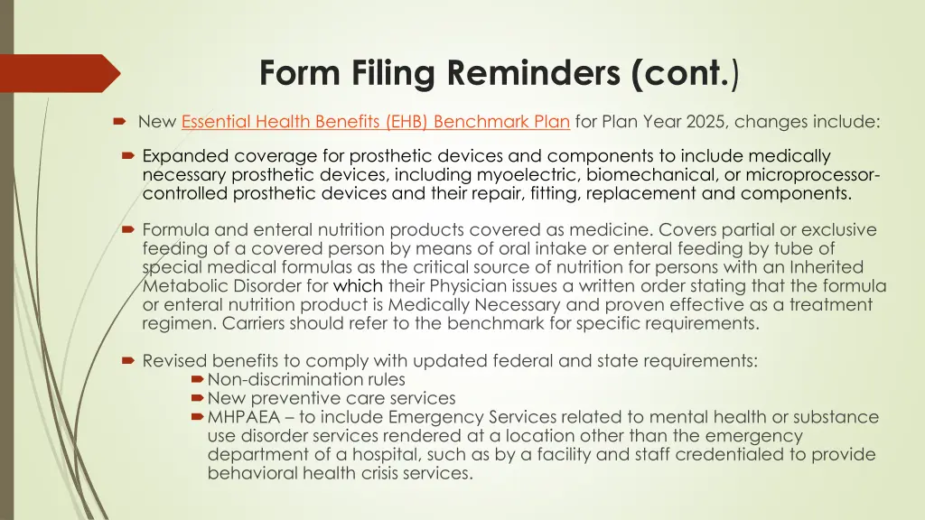 form filing reminders cont