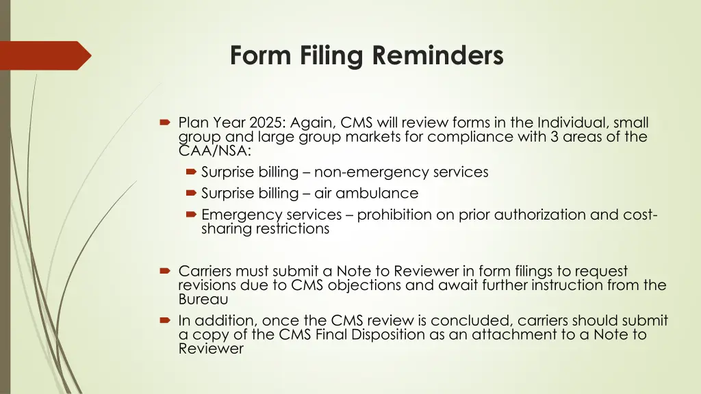 form filing reminders