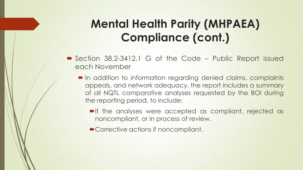 mental health parity mhpaea compliance cont