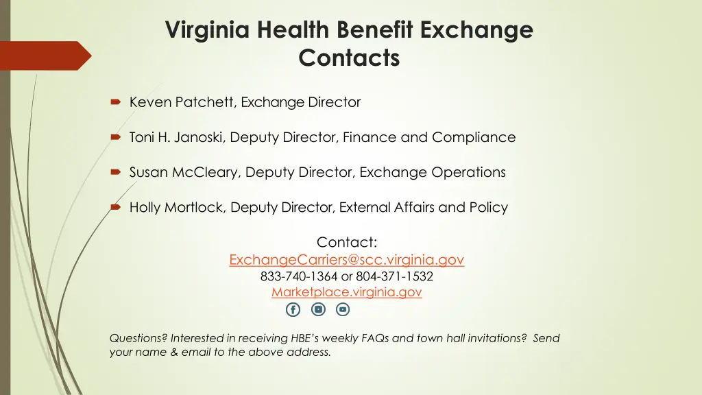 virginia health benefit exchange contacts