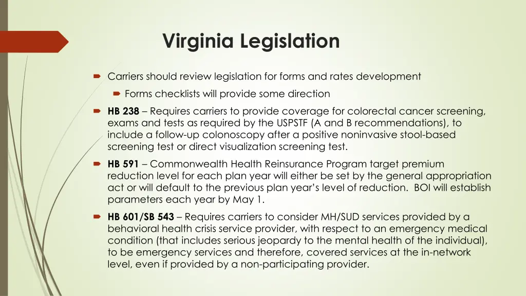 virginia legislation