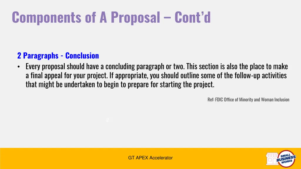 components of a proposal cont d 2