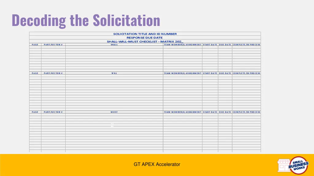 decoding the solicitation 9