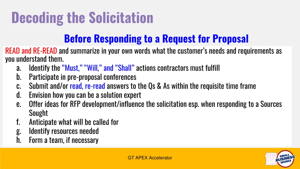 decoding the solicitation before responding