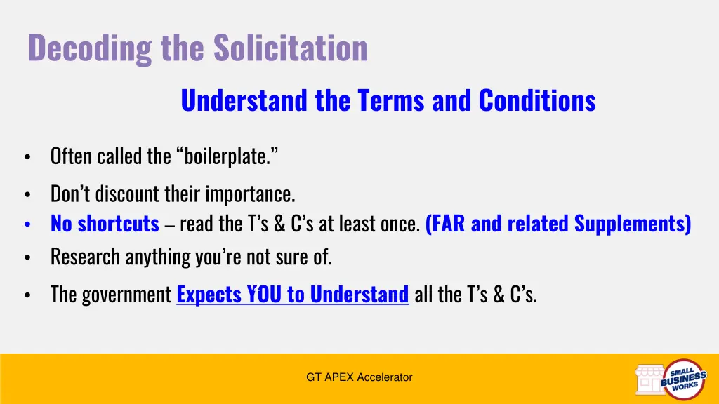 decoding the solicitation understand the terms