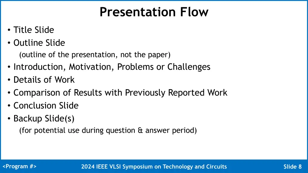 presentation flow