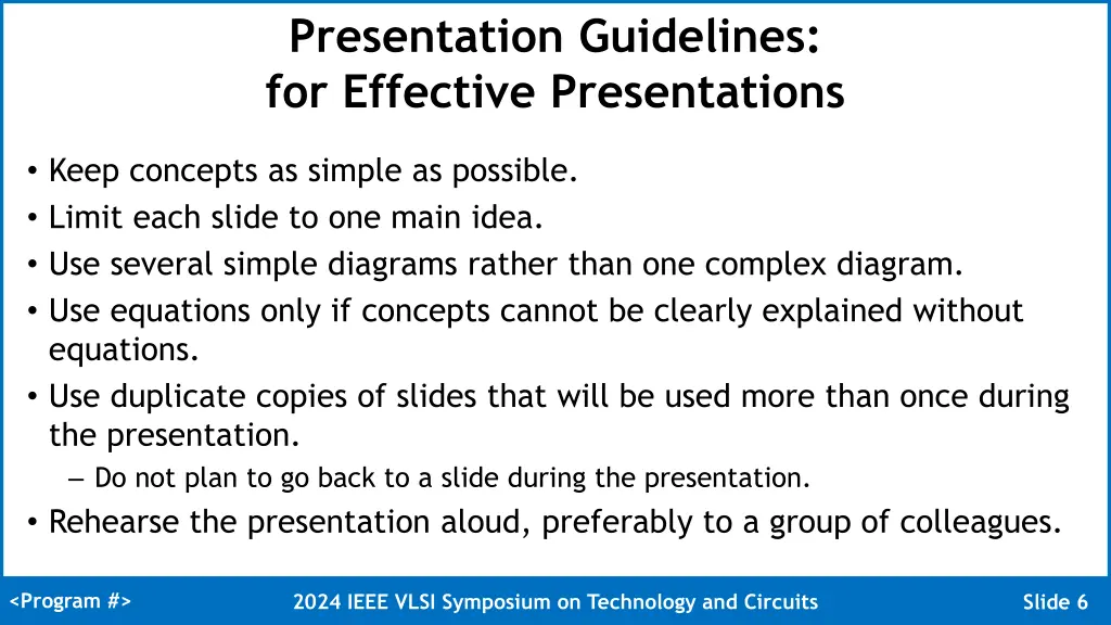 presentation guidelines for effective