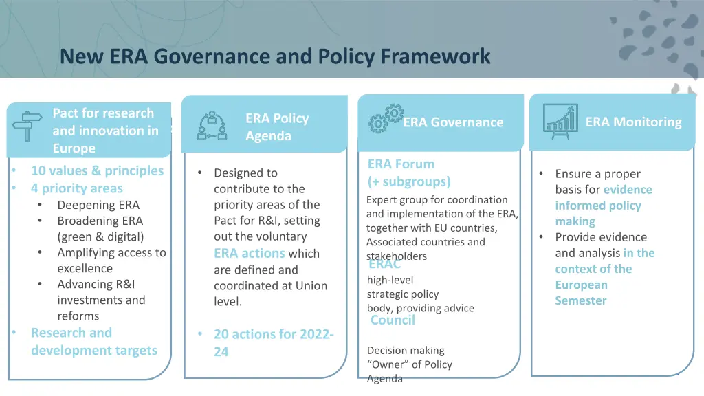 new era governance and policy framework