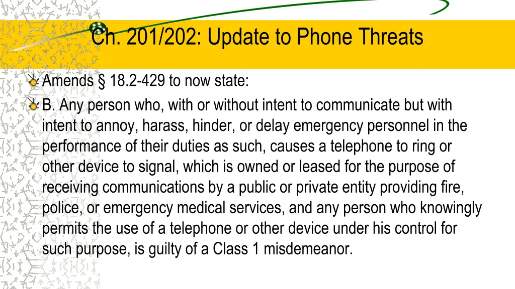 ch 201 202 update to phone threats