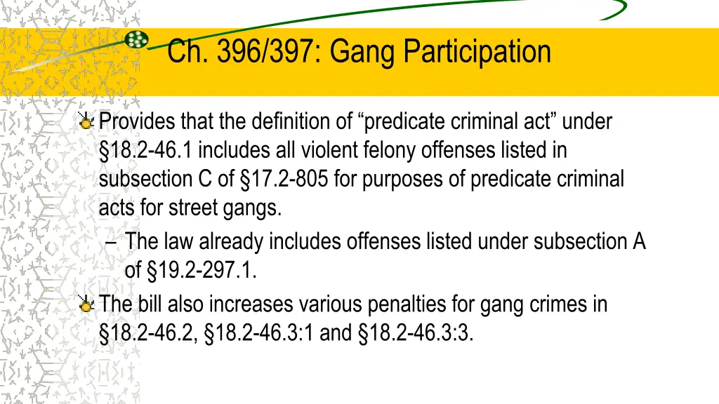 ch 396 397 gang participation