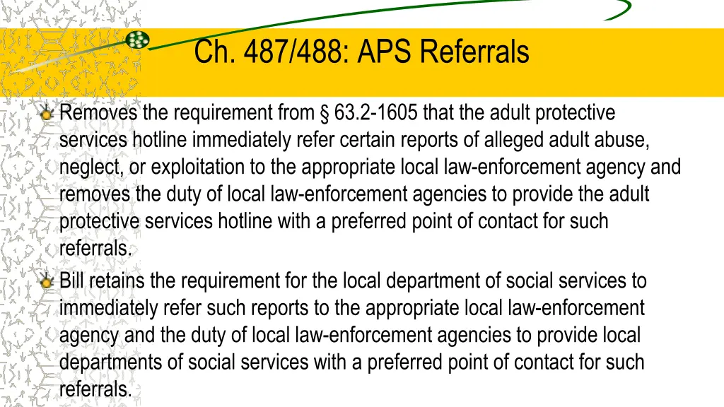 ch 487 488 aps referrals