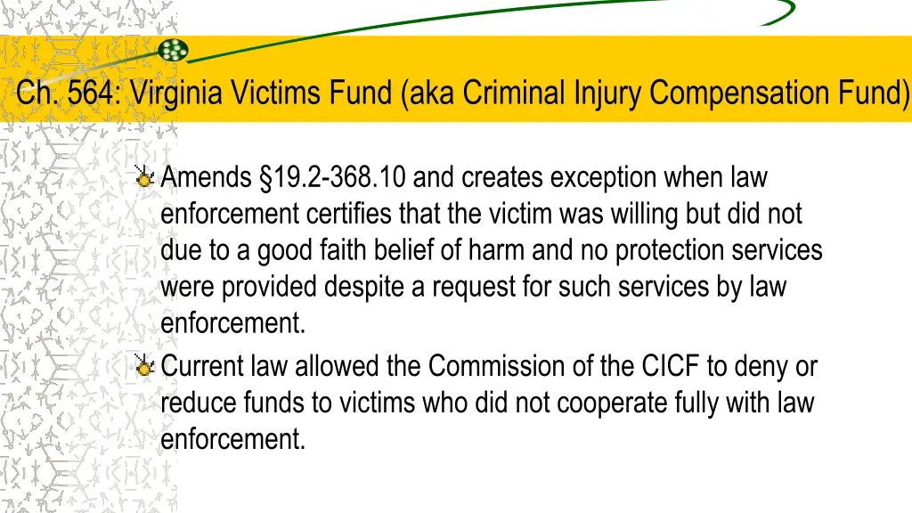 ch 564 virginia victims fund aka criminal injury