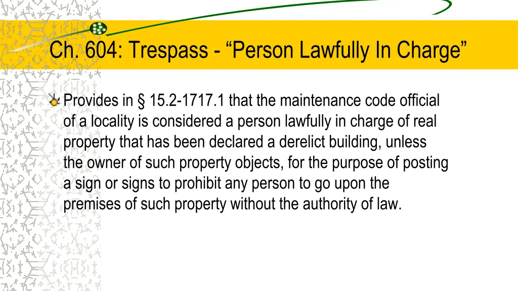 ch 604 trespass person lawfully in charge