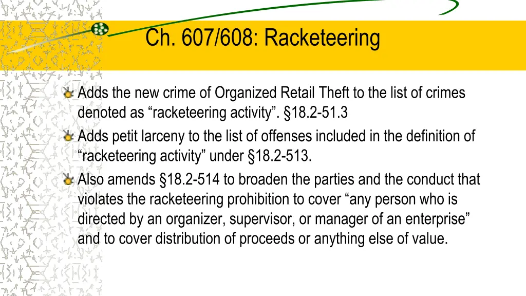 ch 607 608 racketeering