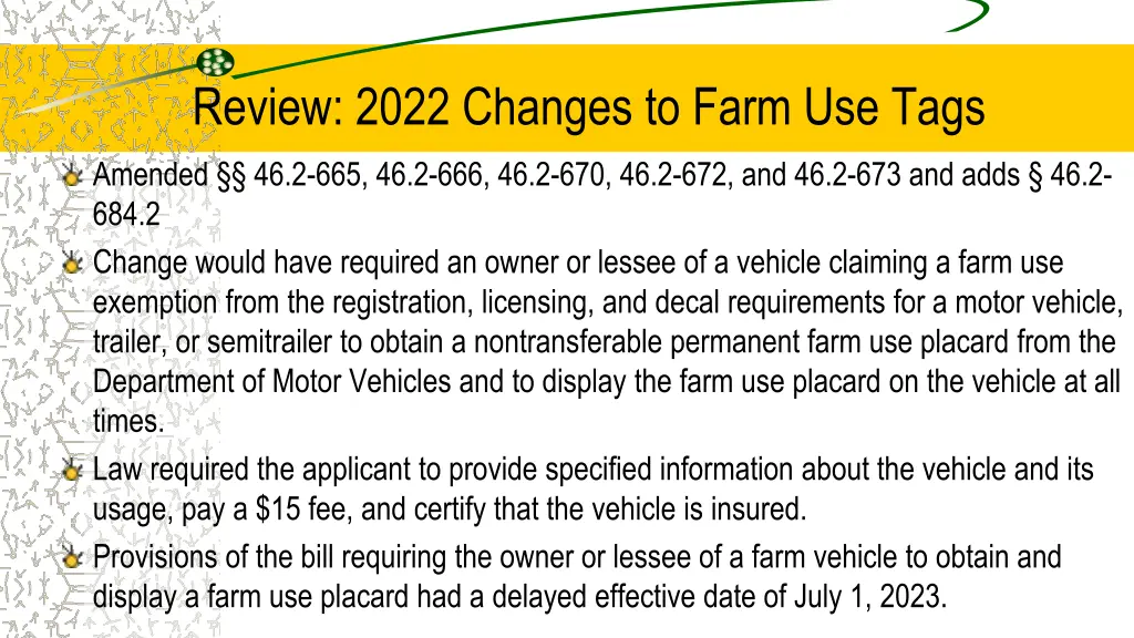 review 2022 changes to farm use tags