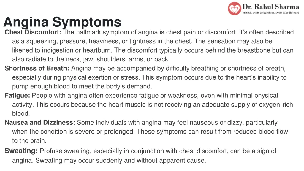 angina symptoms chest discomfort the hallmark