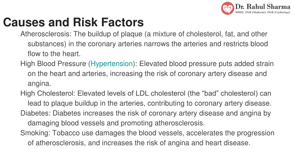 causes and risk factors atherosclerosis