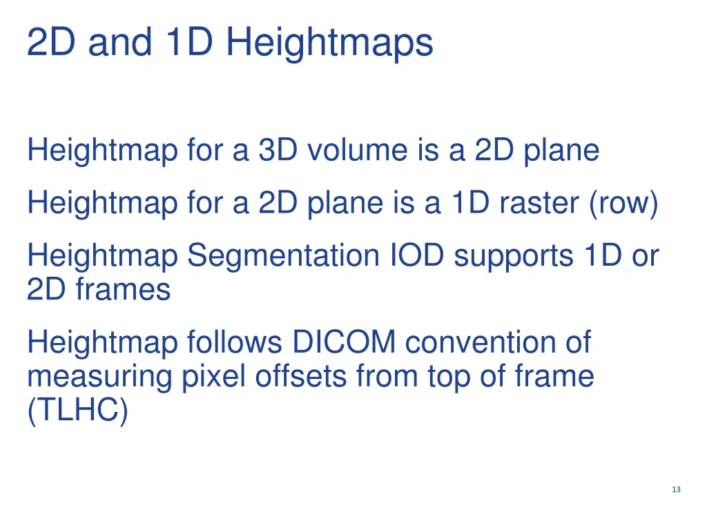 2d and 1d heightmaps