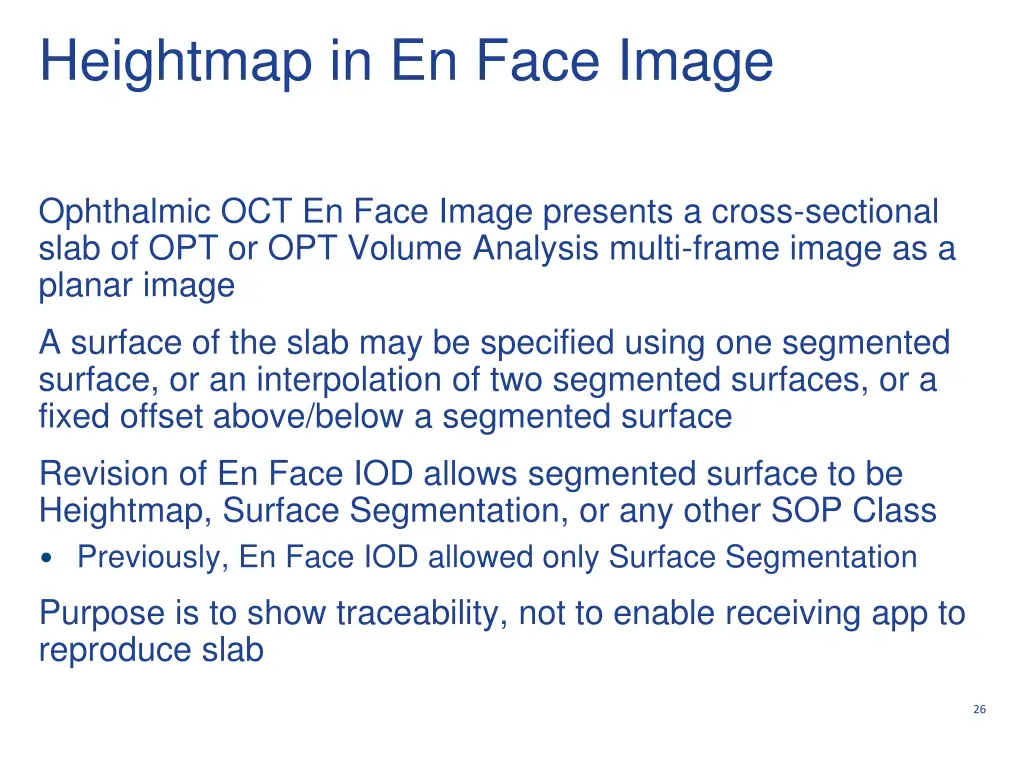 heightmap in en face image