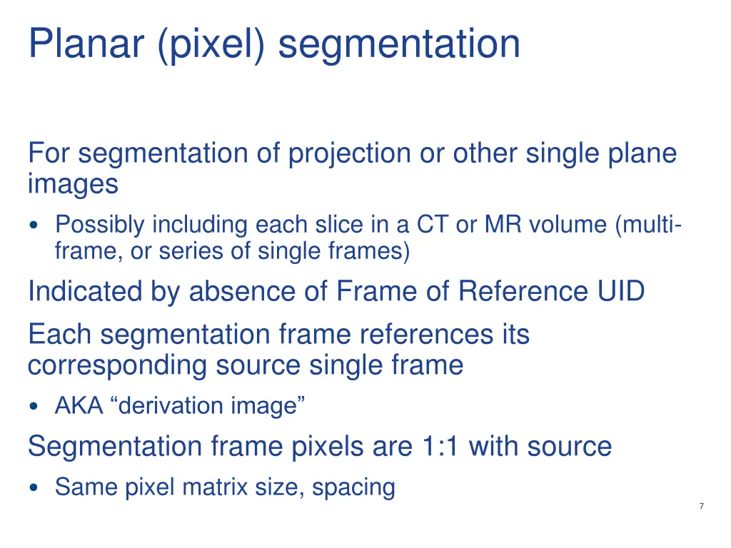 planar pixel segmentation