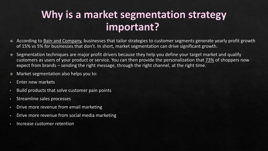 why is a market segmentation strategy important