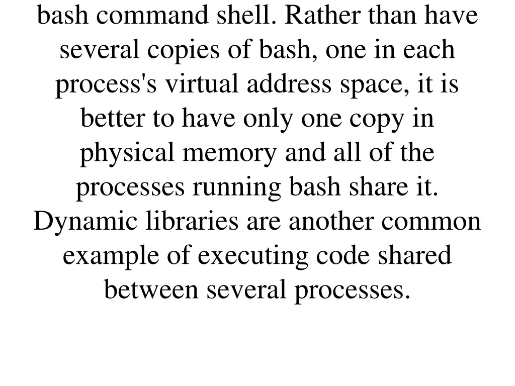 bash command shell rather than have several